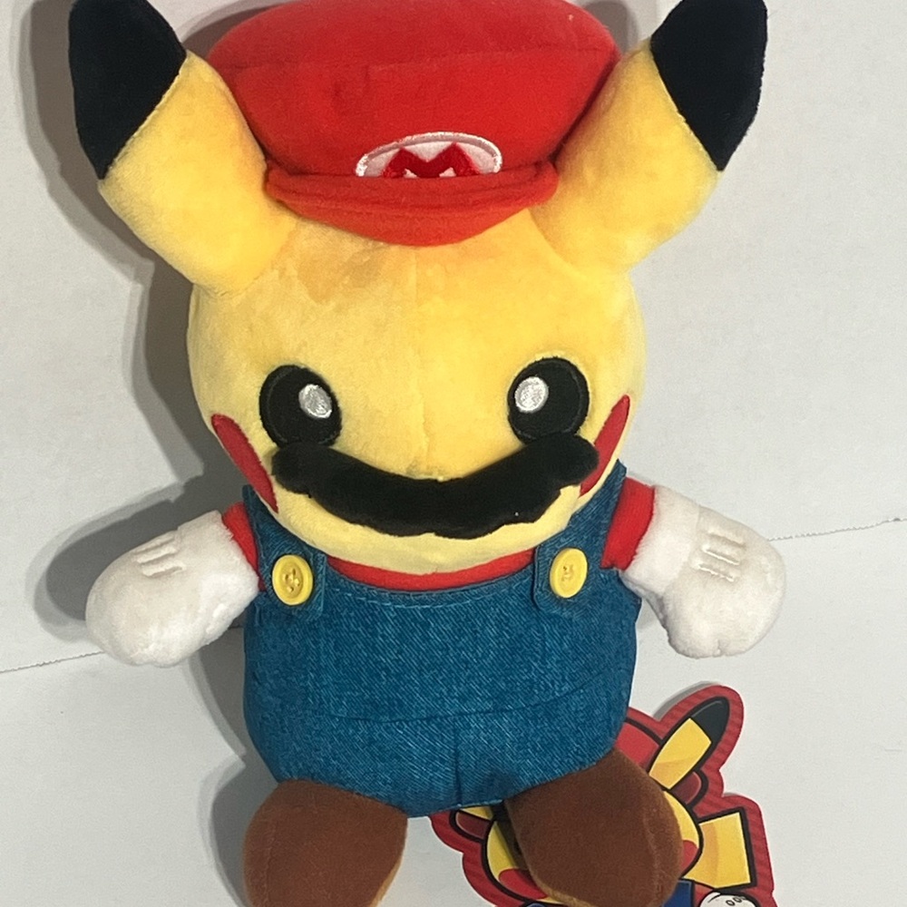Pokemon Center Original Nintendo Mario Pikachu Plush Doll Stuffed Toy Japan NWT